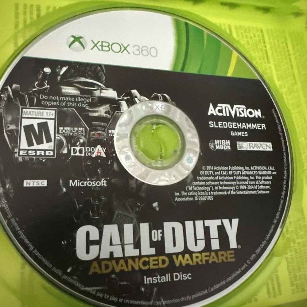 Call of Duty: Advanced Warfare (Microsoft Xbox 360, 2014)‎ No Manual